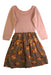 A Peach Long Sleeve Dresses from Excuse My French in size 4T for girl. (Back View)