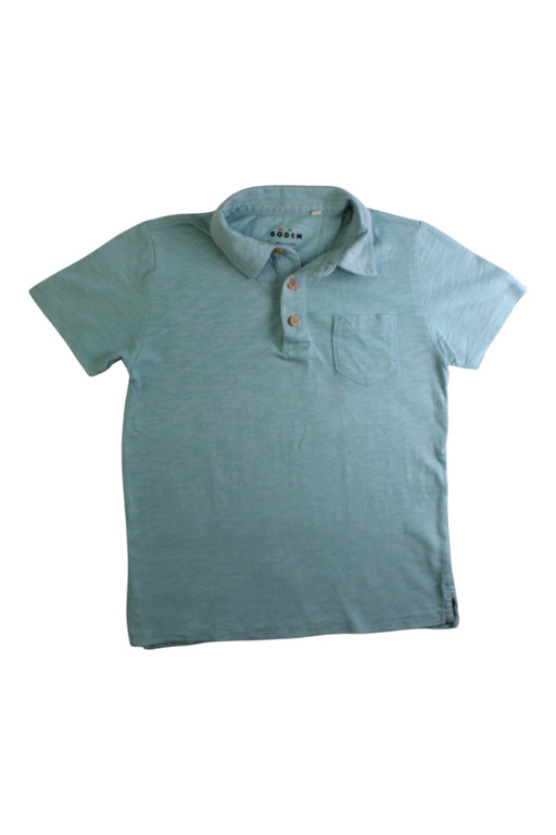 A Blue Short Sleeve Shirts from Boden in size 6T for boy. (Front View)