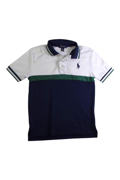 A Navy Short Sleeve Polos from Polo Ralph Lauren in size 6T for boy. (Front View)