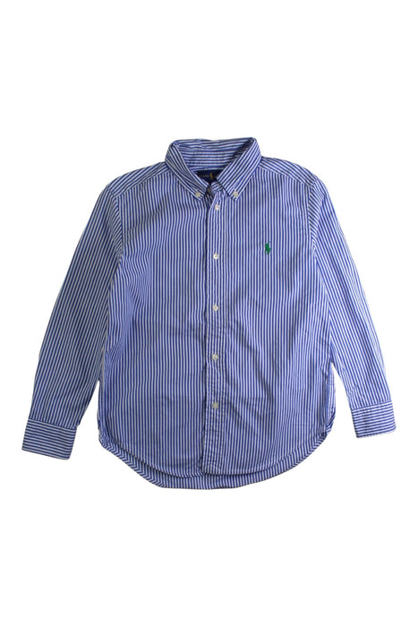 A Blue Long Sleeve Shirts from Ralph Lauren in size 6T for boy. (Front View)