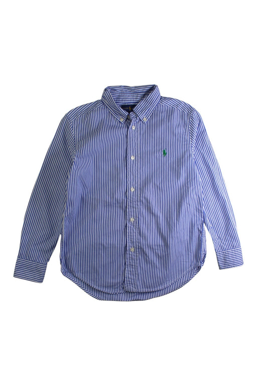 A Blue Long Sleeve Shirts from Ralph Lauren in size 6T for boy. (Front View)