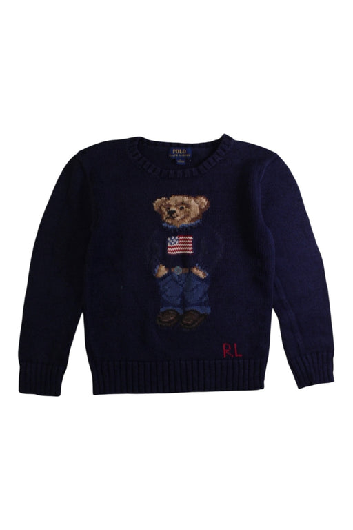 A Navy Knit Sweaters from Polo Ralph Lauren in size 7Y for boy. (Front View)