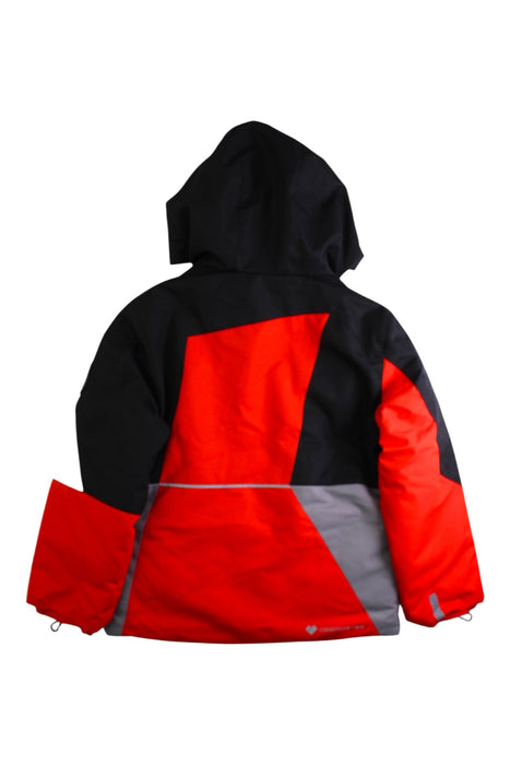 A Red Ski Jackets from Obermeyer in size 7Y for boy. (Back View)