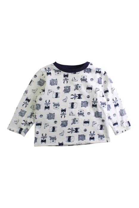 A White Long Sleeve Shirts from Timberland in size 12-18M for boy. (Front View)