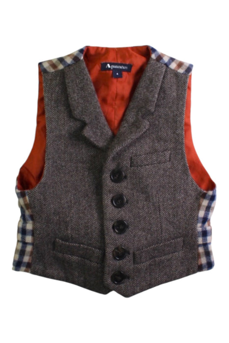 A Brown Suit Vests from Aquascutum in size 4T for boy. (Front View)
