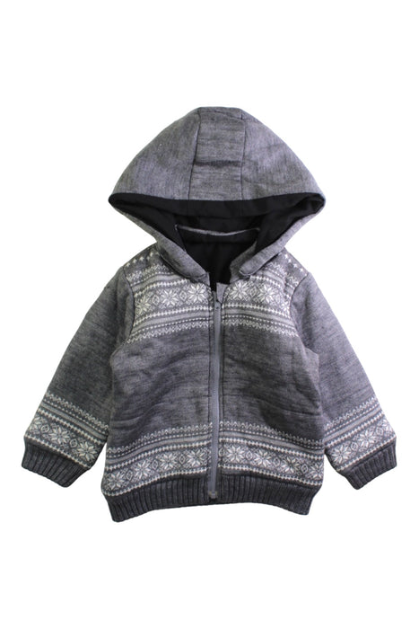 A Grey Hooded Sweatshirts from Comme Ca Ism in size 2T for boy. (Front View)