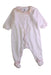 A Pink Onesies from Petit Bateau in size 0-3M for girl. (Front View)