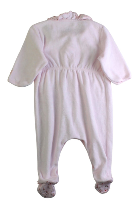 A Pink Onesies from Petit Bateau in size 0-3M for girl. (Back View)