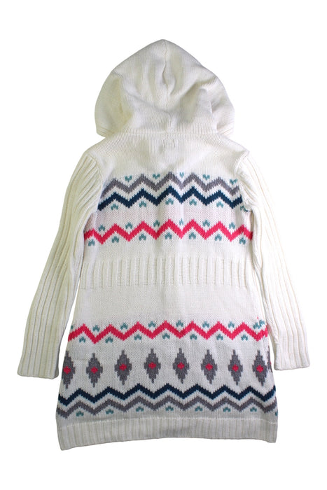 A White Buttoned Sweatshirts from Tea in size 6T for girl. (Back View)