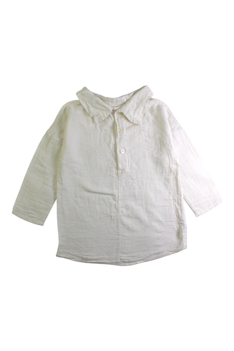 A White Long Sleeve Shirts from Mabo in size 4T for boy. (Front View)