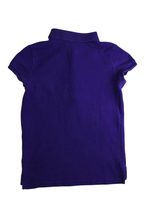 A Purple Short Sleeve Polos from Polo Ralph Lauren in size 6T for girl. (Back View)