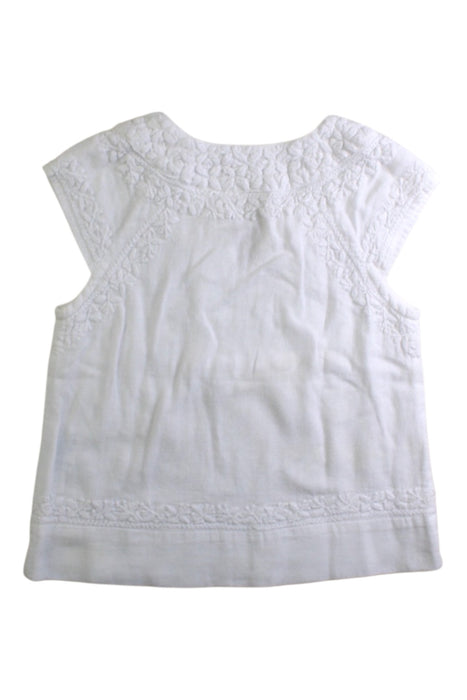 A White Sleeveless Tops from Roller Rabbit in size 2T for girl. (Back View)
