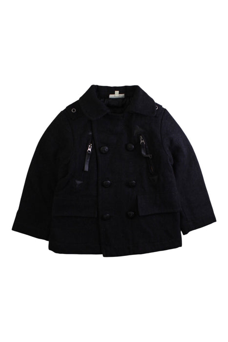 A Black Coats from Seed in size 3T for neutral. (Front View)