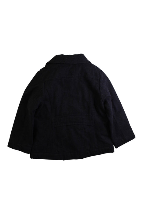 A Black Coats from Seed in size 3T for neutral. (Back View)