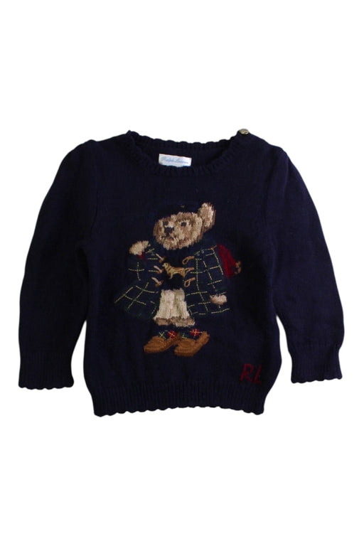 A Navy Knit Sweaters from Ralph Lauren in size 12-18M for girl. (Front View)