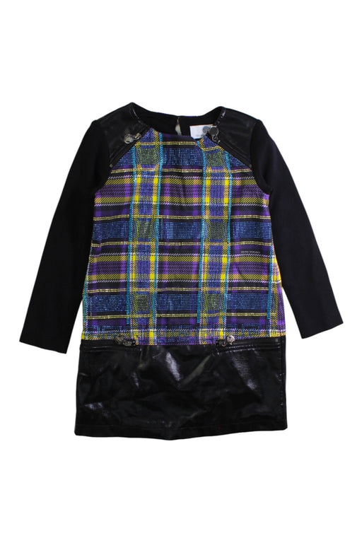 A Black Long Sleeve Dresses from Young Versace in size 4T for girl. (Front View)