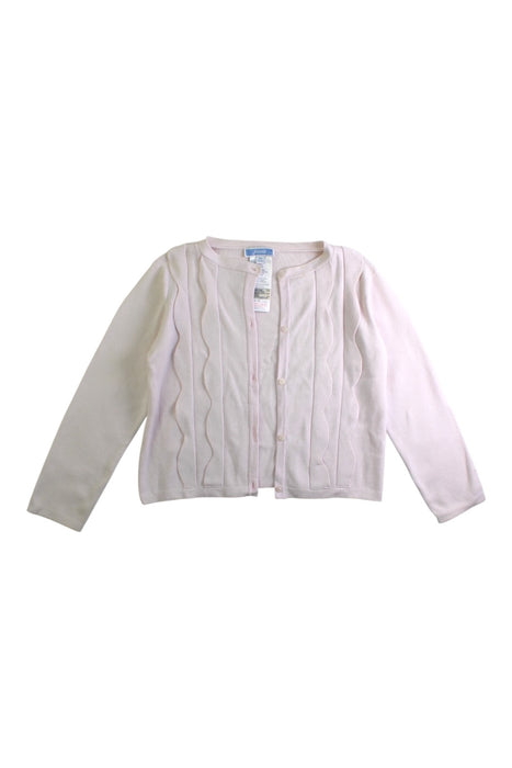 A White Cardigans from Jacadi in size 4T for girl. (Front View)