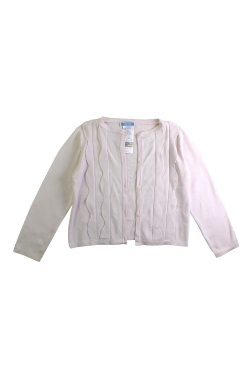 A White Cardigans from Jacadi in size 4T for girl. (Front View)