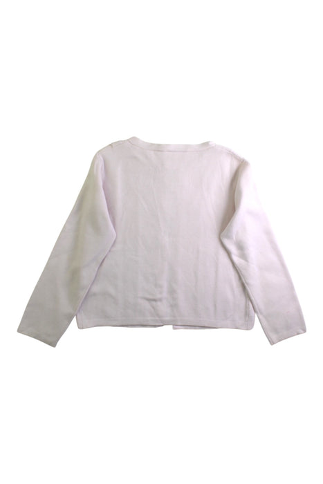 A White Cardigans from Jacadi in size 4T for girl. (Back View)