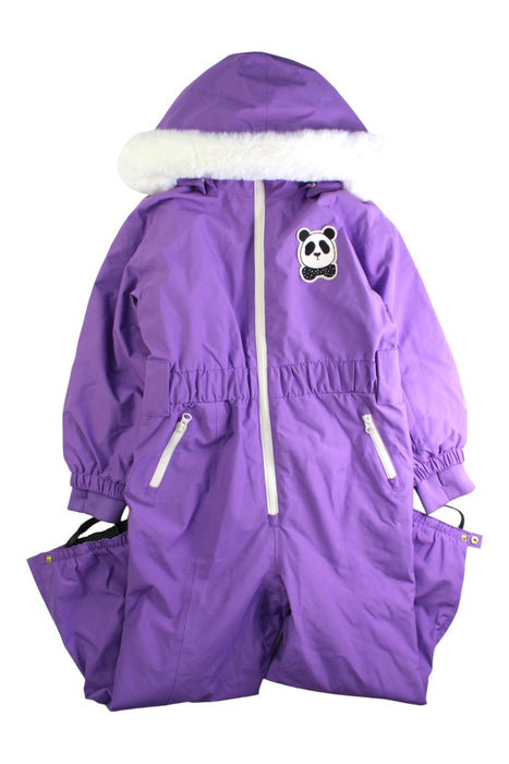 A Purple Snowsuits from Mini Rodini in size 6T for girl. (Front View)