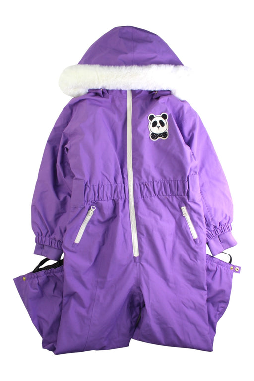 A Purple Snowsuits from Mini Rodini in size 6T for girl. (Front View)
