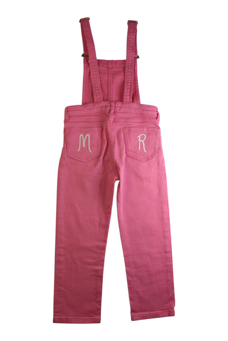 A Pink Long Overalls from Mini Rodini in size 5T for girl. (Back View)