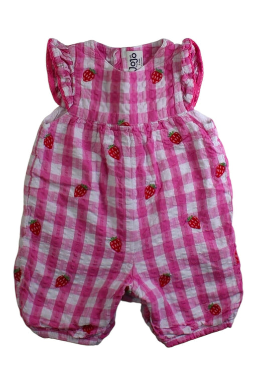 A Pink Sleeveless Rompers from Jojo Maman Bébé in size 3-6M for girl. (Front View)