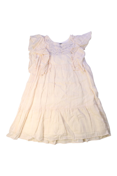 A Ivory Sleeveless Dresses from UNITED ARROWS green label relaxing in size 5T for girl. (Front View)