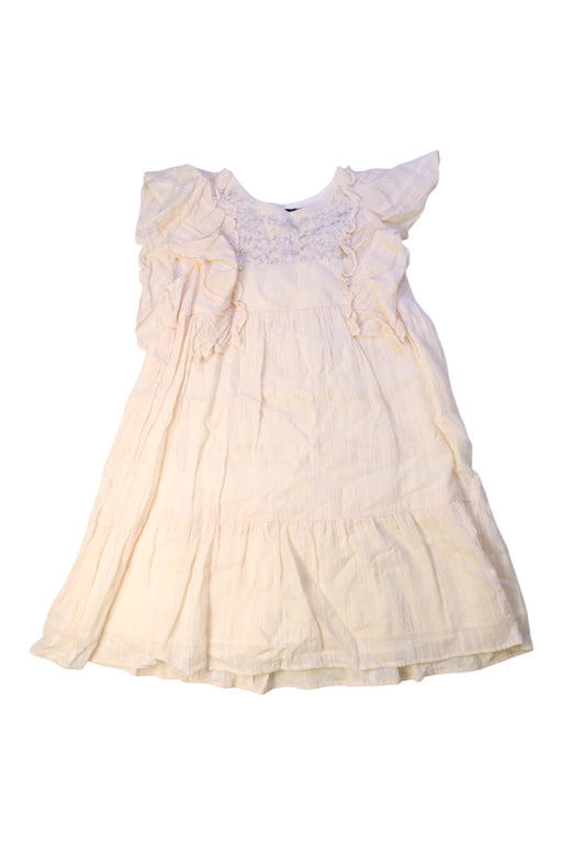 A Ivory Sleeveless Dresses from UNITED ARROWS green label relaxing in size 5T for girl. (Front View)