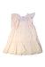 A Ivory Sleeveless Dresses from UNITED ARROWS green label relaxing in size 5T for girl. (Front View)