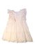 A Ivory Sleeveless Dresses from UNITED ARROWS green label relaxing in size 5T for girl. (Back View)