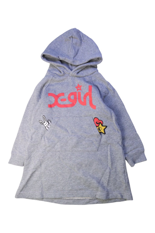 A Grey Sweater Dresses from X-girl in size 4T for girl. (Front View)