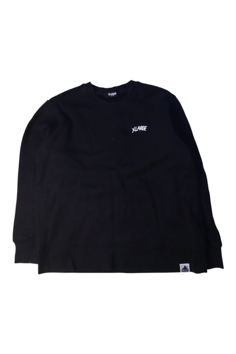 A Black Crewneck Sweatshirts from XLARGE Kids in size 10Y for boy. (Front View)