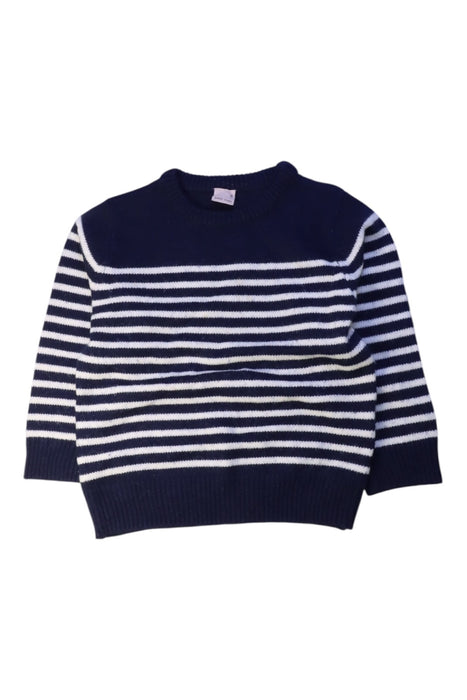A Navy Knit Sweaters from Petit Main in size 4T for boy. (Front View)