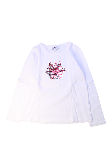 A White Long Sleeve Tops from Cyrillus in size 8Y for girl. (Front View)