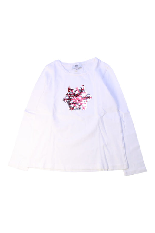 A White Long Sleeve Tops from Cyrillus in size 8Y for girl. (Front View)