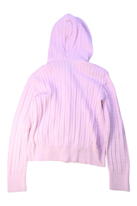 A Pink Zippered Sweatshirts from Polo Ralph Lauren in size 7Y for girl. (Back View)