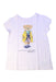 A White Short Sleeve T Shirts from Polo Ralph Lauren in size 7Y for girl. (Front View)