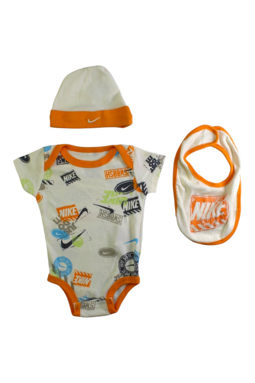 A Multicolour Short Sleeve Bodysuits from Nike in size 0-3M for boy. (Front View)