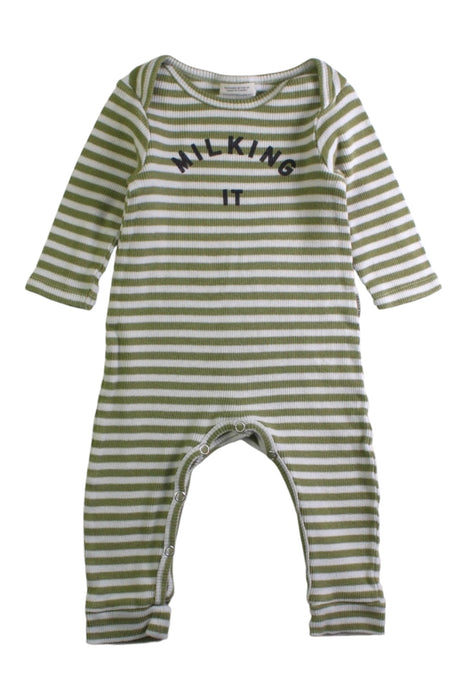 A Green Long Sleeve Jumpsuits from Claude & Co in size 3-6M for neutral. (Front View)