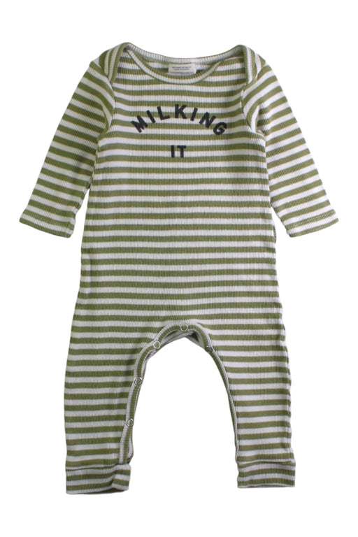 A Green Long Sleeve Jumpsuits from Claude & Co in size 3-6M for neutral. (Front View)
