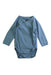 A Blue Long Sleeve Bodysuits from Petit Bateau in size 3-6M for boy. (Front View)