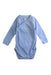 A Blue Long Sleeve Bodysuits from Petit Bateau in size 3-6M for boy. (Front View)
