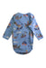 A Blue Long Sleeve Bodysuits from Polarn O. Pyret in size 3-6M for boy. (Back View)