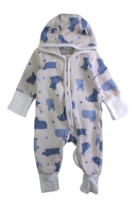 A Blue Onesies from Polarn O. Pyret in size 0-3M for boy. (Front View)
