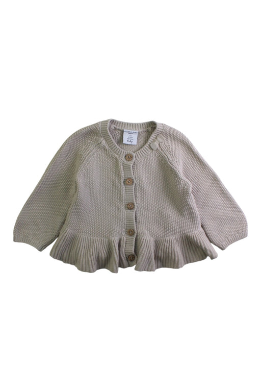 A Beige Cardigans from Polarn O. Pyret in size 0-3M for girl. (Front View)