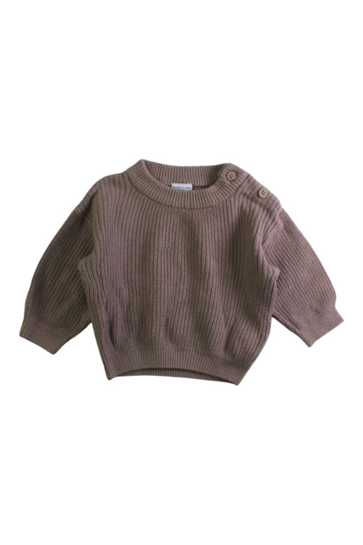 A Taupe Knit Sweaters from Polarn O. Pyret in size 0-3M for neutral. (Front View)