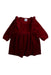 A Burgundy Long Sleeve Dresses from Polarn O. Pyret in size 3-6M for girl. (Front View)