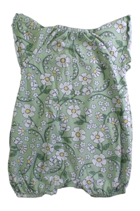 A Green Sleeveless Rompers from Polarn O. Pyret in size 0-3M for girl. (Back View)