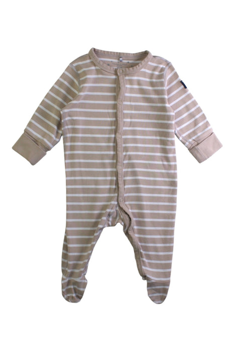 A Beige Onesies from Polarn O. Pyret in size 0-3M for boy. (Front View)
